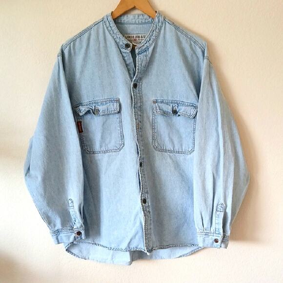 Vintage Union Bay Men's Button Up Jean Shirt *MISSING BUTTON - Picture 1 of 6